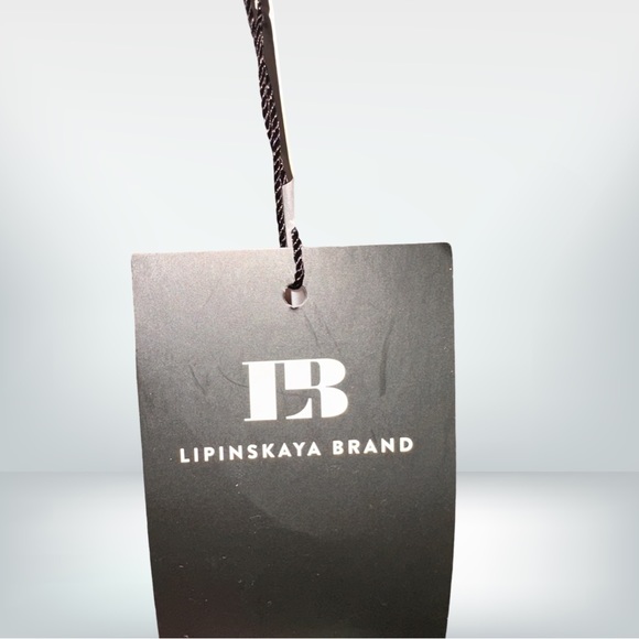 Lipinskaya Brand Peach and White Stretch Bodycon Midi Dress S NWT - Picture 7 of 8